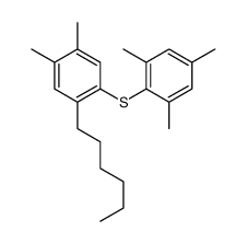 1-hexyl-4,5-dimethyl-2-(2,4,6-trimethylphenyl)sulfanylbenzene Structure