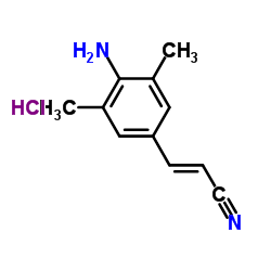 (E)-3-(4-Amino-3,5-dimethylphenyl)acrylonitrile hydrochloride structure