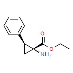 Cyclopropanecarboxylic acid, 1-amino-2-phenyl-, ethyl ester, (1R,2S)-rel- (9CI) Structure