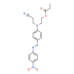 2-[N-(2-cyanoethyl)-4-[(4-nitrophenyl)azo]anilino]ethyl propionate Structure