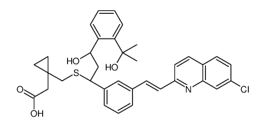 2-[1-[[(1R)-1-[3-[(E)-2-(7-chloroquinolin-2-yl)ethenyl]phenyl]-3-hydroxy-3-[2-(2-hydroxypropan-2-yl)phenyl]propyl]sulfanylmethyl]cyclopropyl]acetic acid结构式