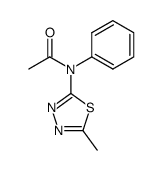 N-(5-methyl-[1,3,4]thiadiazol-2-yl)-N-phenyl-acetamide结构式