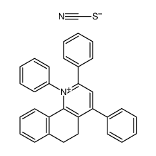 1,2,4-triphenyl-5,6-dihydrobenzo[h]quinolin-1-ium thiocyanate结构式