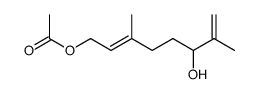 6-hydroxy-3,7-dimethylocta-2,7-dien-1-yl acetate结构式