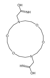 2-[16-(2-amino-2-oxoethyl)-1,4,10,13-tetraoxa-7,16-diazacyclooctadec-7-yl]acetamide结构式