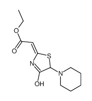 ethyl (2E)-2-(4-oxo-5-piperidin-1-yl-1,3-thiazolidin-2-ylidene)acetate Structure