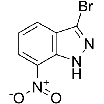 3-溴-7-硝基吲哚结构式