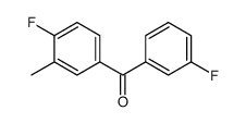 (4-fluoro-3-methylphenyl)-(3-fluorophenyl)methanone structure