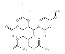 2(1H)-Pyrimidinone, 1-b-D-glucopyranosyl-4-methoxy-,3',4',5'-triacetate 2'-trichloroacetate (9CI) Structure