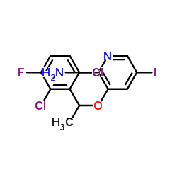 3-[1-(2,6-dichloro-3-fluorophenyl)ethoxy]-5-iodopyridin-2-amine Structure