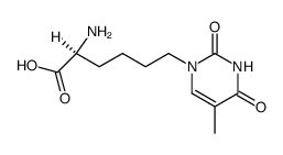 (2S)-amino-6-(1-thyminyl)hexanoic acid结构式