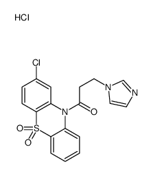 2-chloro-10-[3-(1H-imidazol-1-yl)propionyl]-10H-phenothiazine 5,5-dioxide monohydrochloride Structure