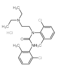 1,3-bis(2-chloro-6-methyl-phenyl)-1-(2-diethylaminoethyl)urea hydrochl oride Structure