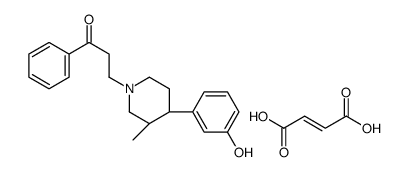 (Z)-but-2-enedioic acid,3-[(3S,4S)-4-(3-hydroxyphenyl)-3-methylpiperidin-1-yl]-1-phenylpropan-1-one Structure