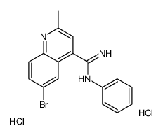 [azaniumylidene-(6-bromo-2-methylquinolin-4-yl)methyl]-phenylazanium,dichloride Structure