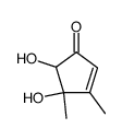 3,4-dimethyl-4,5-dihydroxycyclopent-2-enone Structure