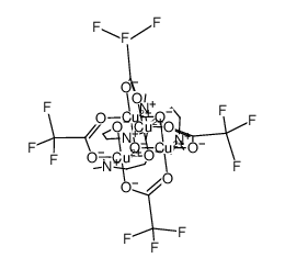 tetra(((N,N-dimethylamino)ethanolate)(trifluoroacetate)copper(II)) Structure