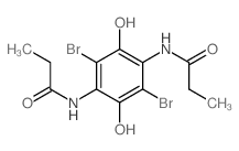 N-[2,5-dibromo-3,6-dihydroxy-4-(propanoylamino)phenyl]propanamide结构式