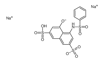 disodium 4-hydroxy-5-[(phenylsulphonyl)amino]naphthalene-2,7-disulphonate Structure