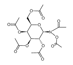 Acetamide, N-(acetyloxy)-N-(2,3,4,6-tetra-O-acetyl-.beta.-D-galactopyranosyl)- Structure