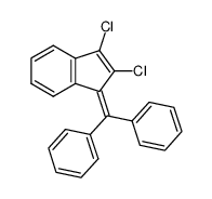 1-benzhydrylidene-2,3-dichloro-indene structure