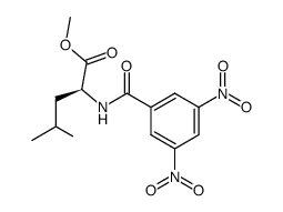 N-(3,5-dinitrobenzoyl)-L-leucine methyl ester结构式