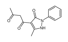 1-(5-羟基-3-甲基-1-苯基-1H-吡唑-4-基)-1,3-丁二酮结构式