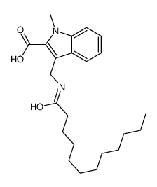 3-[(dodecanoylamino)methyl]-1-methylindole-2-carboxylic acid Structure