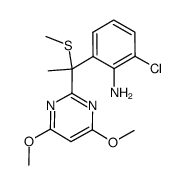 2-{1-methyl-thio-1-(2-amino-3-chlorophenyl)ethyl}-4,6-dimethoxypyrimidine Structure