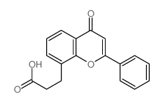 3-(4-oxo-2-phenyl-chromen-8-yl)propanoic acid structure