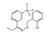 1-PROPANONE, 1-[4-(TRIFLUOROMETHYL)-2-PYRIDINYL]-, O-[(2-CHLOROPHENYL)METHYL]OXIME picture