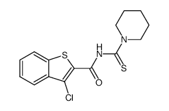 3-Chloro-benzo[b]thiophene-2-carboxylic acid (piperidine-1-carbothioyl)-amide Structure