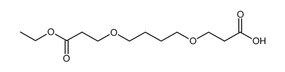 3-[4-(2-乙氧基羰基-乙氧基)-丁氧基]-丙酸结构式