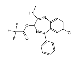 7-chloro-2-methylamino-5-phenyl-3-trifluoroacetoxy-3H-1,4-benzodiazepine结构式