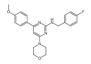 N-(4-fluorobenzyl)-4-(4-methoxyphenyl)-6-morpholinopyrimidin-2-amine Structure