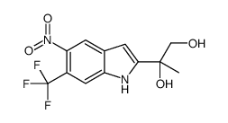 2-[5-nitro-6-(trifluoromethyl)-1H-indol-2-yl]propane-1,2-diol Structure