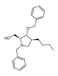 [(2S,3R,4S)-1-benzyl-3-(benzyloxy)-4-butylpyrrolidin-2-yl]methanol Structure