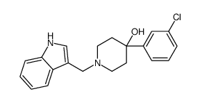 4-(3-chlorophenyl)-1-(1H-indol-3-ylmethyl)piperidin-4-ol Structure