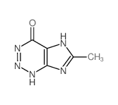 8-methyl-3,4,5,7,9-pentazabicyclo[4.3.0]nona-3,6,8-trien-2-one structure