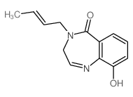 5H-1,4-Benzodiazepin-5-one,4-(2-buten-1-yl)-3,4-dihydro-9-hydroxy-结构式