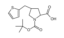 (2S,4S)-1-(TERT-BUTOXYCARBONYL)-4-(THIOPHEN-2-YLMETHYL)PYRROLIDINE-2-CARBOXYLIC ACID结构式