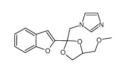 1-[[(2R,4S)-2-(1-benzofuran-2-yl)-4-(methoxymethyl)-1,3-dioxolan-2-yl]methyl]imidazole结构式