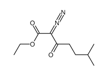 ethyl 2-diazo-6-methyl-3-oxoheptanoate结构式