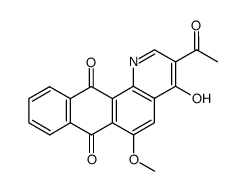 3-Acetyl-4-hydroxy-6-methoxy-naphtho[2,3-h]quinoline-7,12-dione Structure