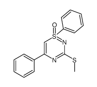 3-methylthio-1,5-diphenyl-1H-1λ4,2,4-thiadiazine 1-oxide Structure