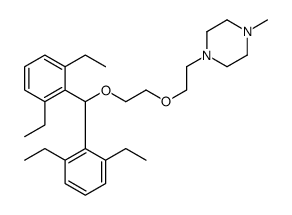 1-[2-[2-[bis(2,6-diethylphenyl)methoxy]ethoxy]ethyl]-4-methylpiperazine structure