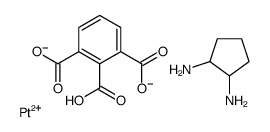 benzene-1,2,3-tricarboxylate,cyclopentane-1,2-diamine,hydron,platinum(2+)结构式