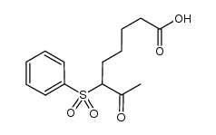 7-oxo-6-(phenylsulfonyl)octanoic acid Structure