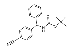 tert-butyl ((4-cyanophenyl)(phenyl)methyl)carbamate结构式