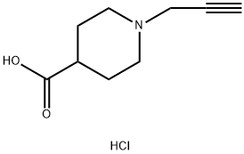 1-(丙-2-炔-1-基)哌啶-4-羧酸盐酸结构式